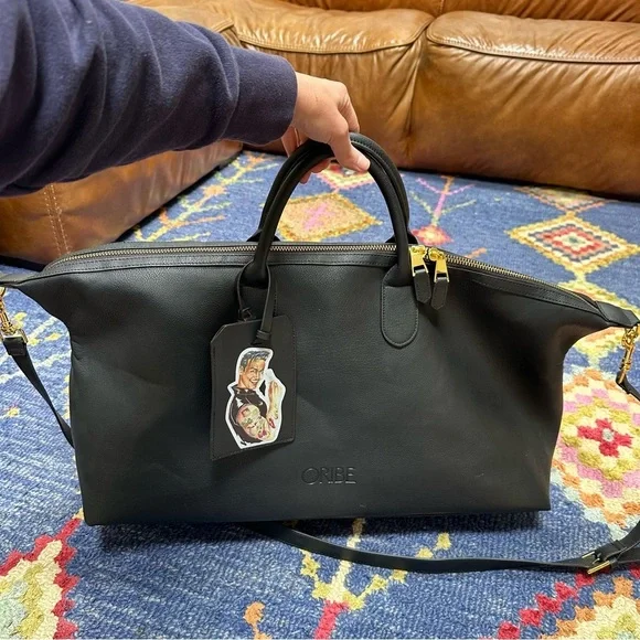 Limited Edition ORIBE Duffle Unisex Bag. Vegan Leather Black With Gold Hardware - Picture 11 of 15